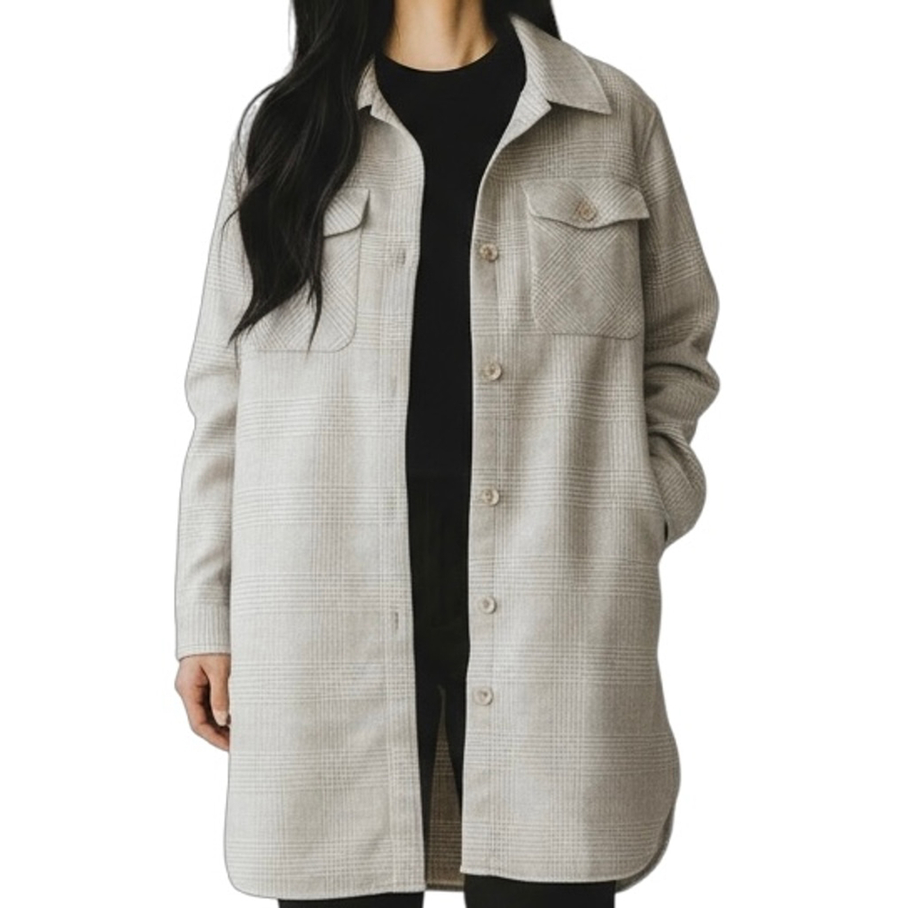 C By One Plaid Shacket MEDIUM